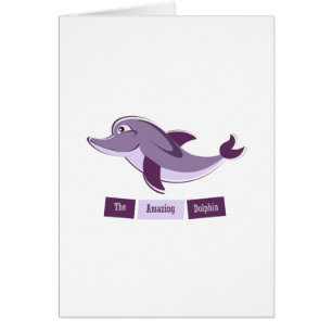 Cartão Golfinho roxo