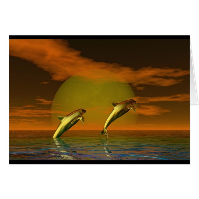 Cartão Golfinhos (Frente Horizontal)