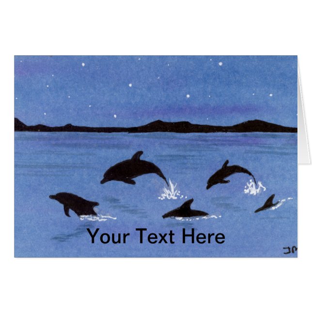 Cartão Golfinhos (Frente Horizontal)