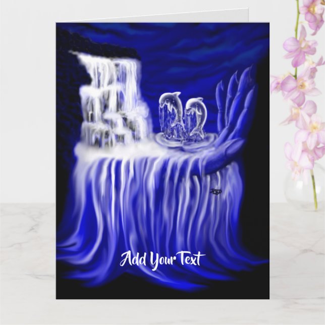 Cartão Golfinhos, Mão do Tempo (Orquídea)