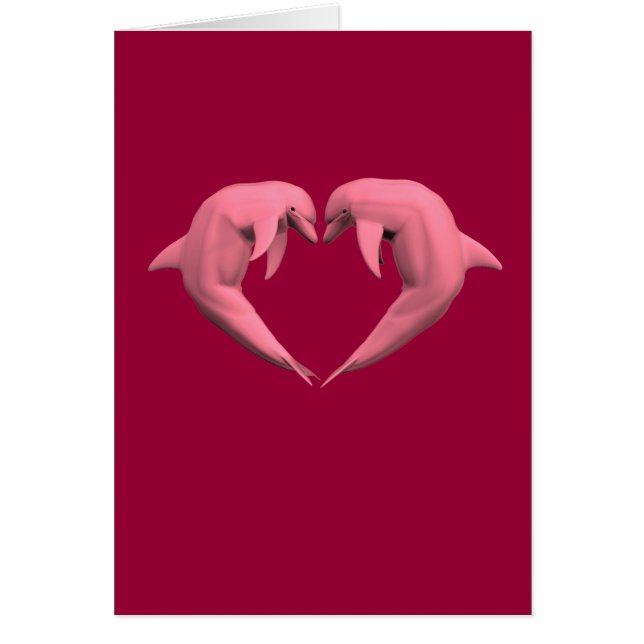 Cartão Golfinhos Rosa (Frente)