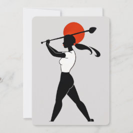 Cartão Golfista para Mulher