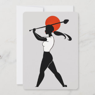 Cartão Golfista para Mulher