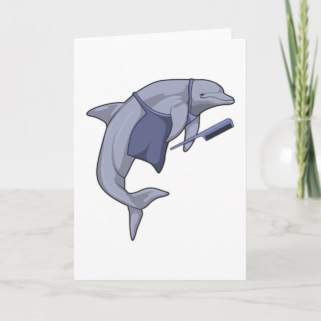 Cartão Golfo como Cabeleireiro com Pente (Frente)