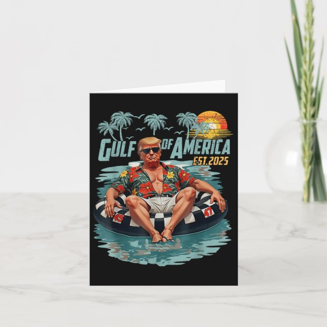 Cartão Golfo Da América Dos Eua Leste 2025 Bandeira Ameri (Frente)