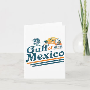 Cartão Golfo De Retro Vintage Do México 1550 American Fla