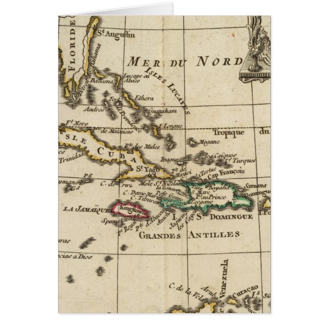 Cartão Golfo do México, Ilhas Caribes (Frente)