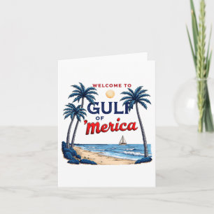 Cartão Golfo Dos Eua América Retro Vintage Beach Vibe Ame