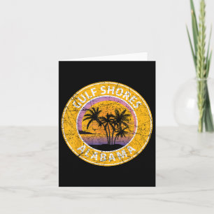 Cartão Golfo Shores Alabama Al Vintage Retro 80s Summer T