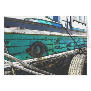 Cartão golpeado do barco