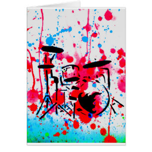 Cartão Golpeie os cilindros