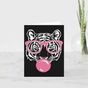Cartão Goma-Bolha Tigre-Rosa Inteligente Gelado Gelado Ge