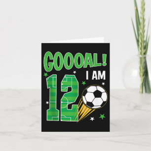 Cartão Gooal I Am 12 Anos Antiga Garota De Aniversário Pe
