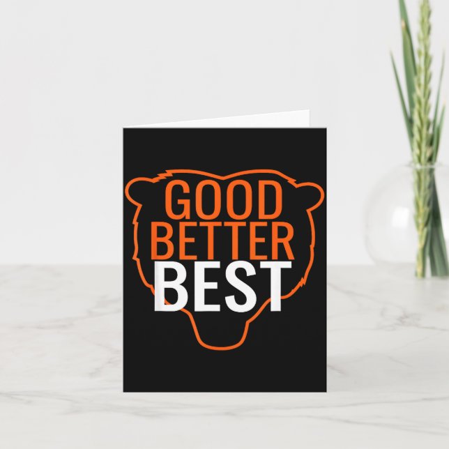 Cartão Good Better Bear Outline Motivation  (Frente)