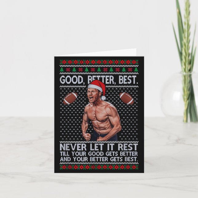 Cartão Good Better Never Let It Rest Xmas Ben Johnson  (Frente)