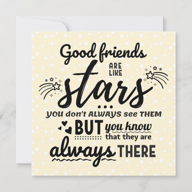 Cartão Good Friends Are Like Stars (Frente)