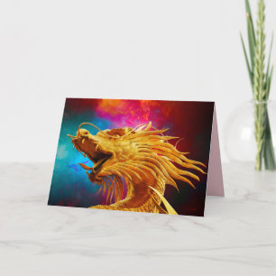 Cartão good luck chinese dragon greeting card