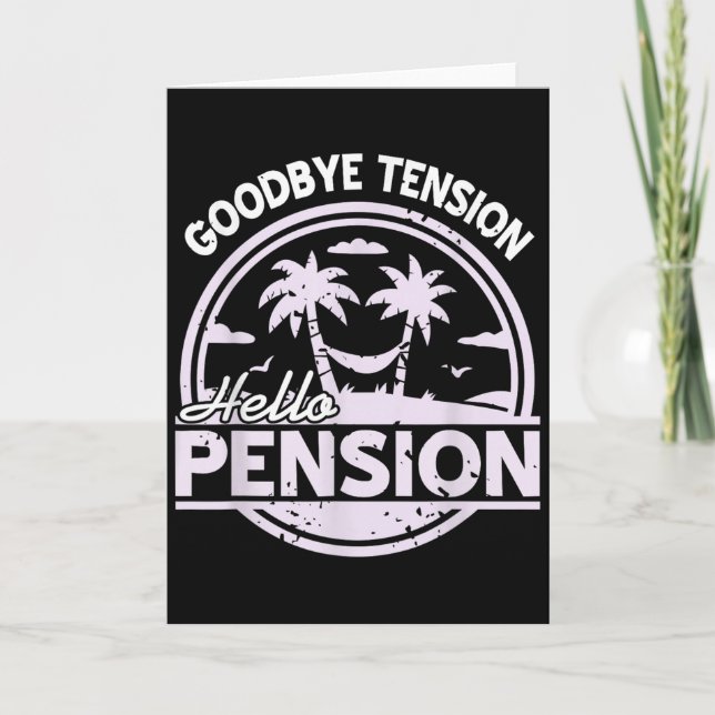 Cartão Goodbye Tension Hello Pension Relax Time Mood  (Frente)