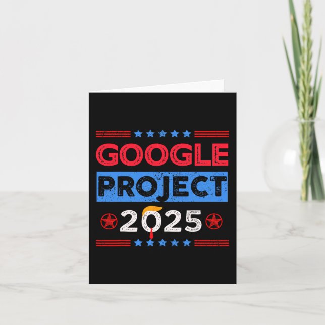 Cartão Google Project 2025 Retro Para Ventilador Trump (Frente)