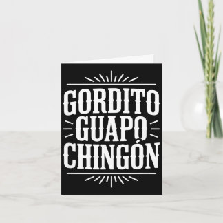 Cartão Gordito guapo chingon funny vintage western saying