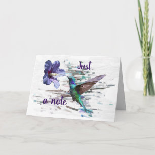 Cartão Gorgeous Hummingbird/Hibiscus Greeting Card
