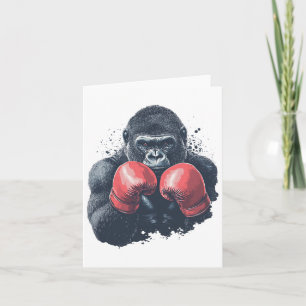 Cartão Gorila Nas Luvas De Boxing - Formação Em Boxing