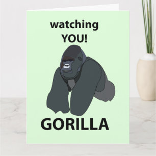 Cartão Gorilla A Ver-Te Gorilla Engraçado