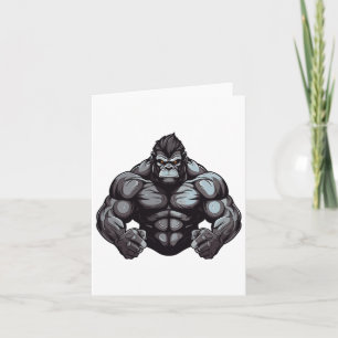Cartão Gorilla Beast Bodybuilder Workout Gym Bodybuilding