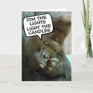 CARTÃO GORILLA FUNNY BIRTHDAY GREETING CARDS