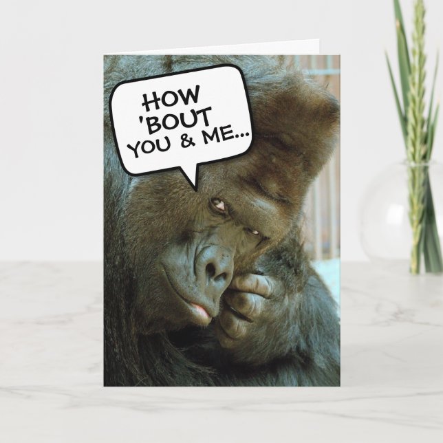 CARTÃO GORILLA FUNNY BIRTHDAY GREETING CARDS (Frente)