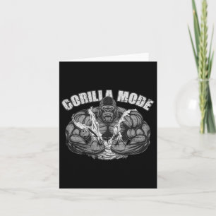 Cartão Gorilla Mode Gym Ape Malhação Coach Swole Macaco
