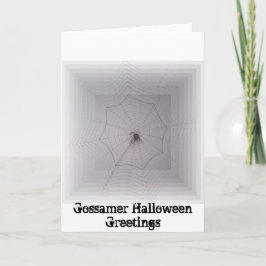 Cartão Gossamer Halloween saudações de Gossamer Spider