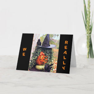 CARTÃO GOSTARÍAMOS DE DIZER ISSO "PESSOALMENTE" HALLOWEEN