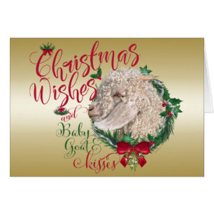 Cartão GOTA O Natal Deseja O Bebê-Cabra Angora