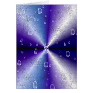 Cartão Gotas de chuva no arco-íris roxo