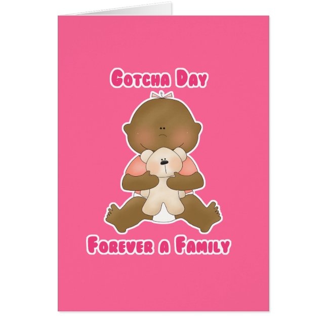 Cartão Gotcha dia para sempre uma família (Frente)
