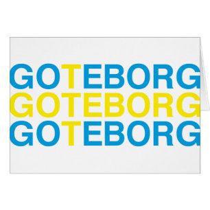 Cartão GOTEBORG Bandeira sueca