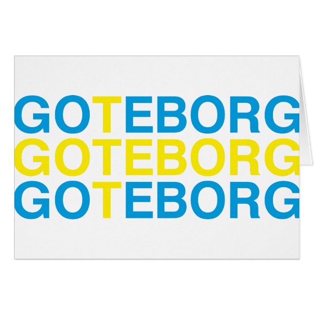 Cartão GOTEBORG Bandeira sueca (Frente Horizontal)