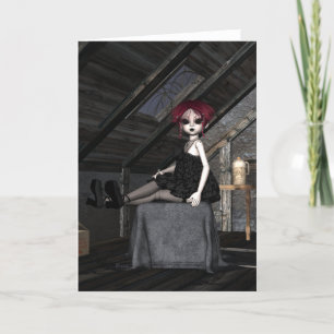 Cartão Goth Doll Zoey - Greeting Card