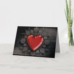 Cartão goth heart love greeting card