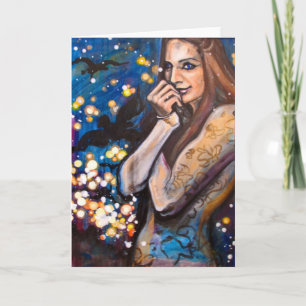 Cartão "Gotham Girl" Greeting Card - Art by Charis D