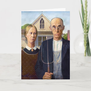 Cartão Gothic Americano Grant Wood