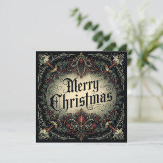 Cartão gothic christmas card