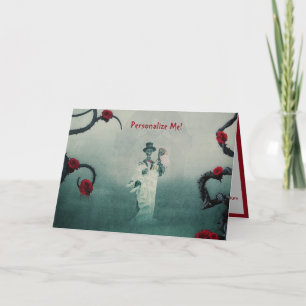 Cartão Gothic Skeleton Wedding Love You To Death Note