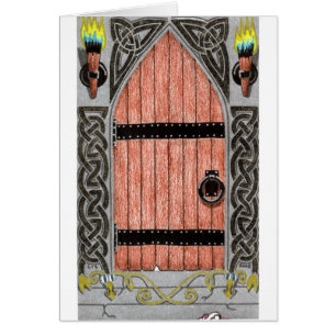 Cartão gótico da porta (cor)