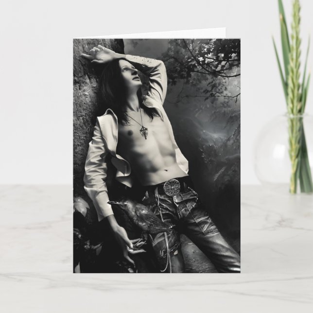 Cartão gótico do corvo (Frente)