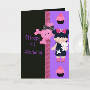 Cartão Gótico Girlie Cupcake Birthday