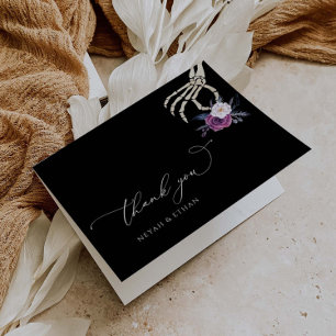 Cartão Gótico Obrigado A Carta De Halloween De Casamento