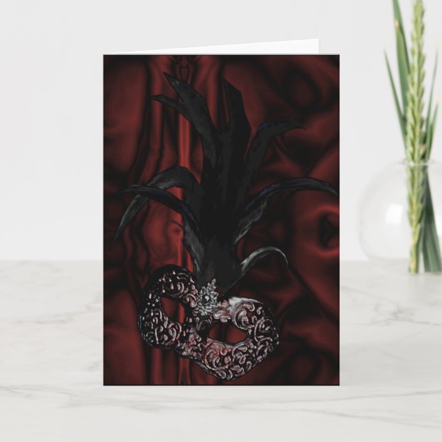 Cartão gótico ou convite do mascarada (Frente)