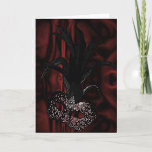 Cartão gótico ou convite do mascarada